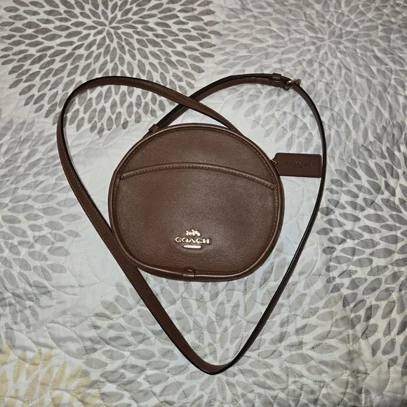 Coach Brown Leather Round Bag - Picture 2 of 2